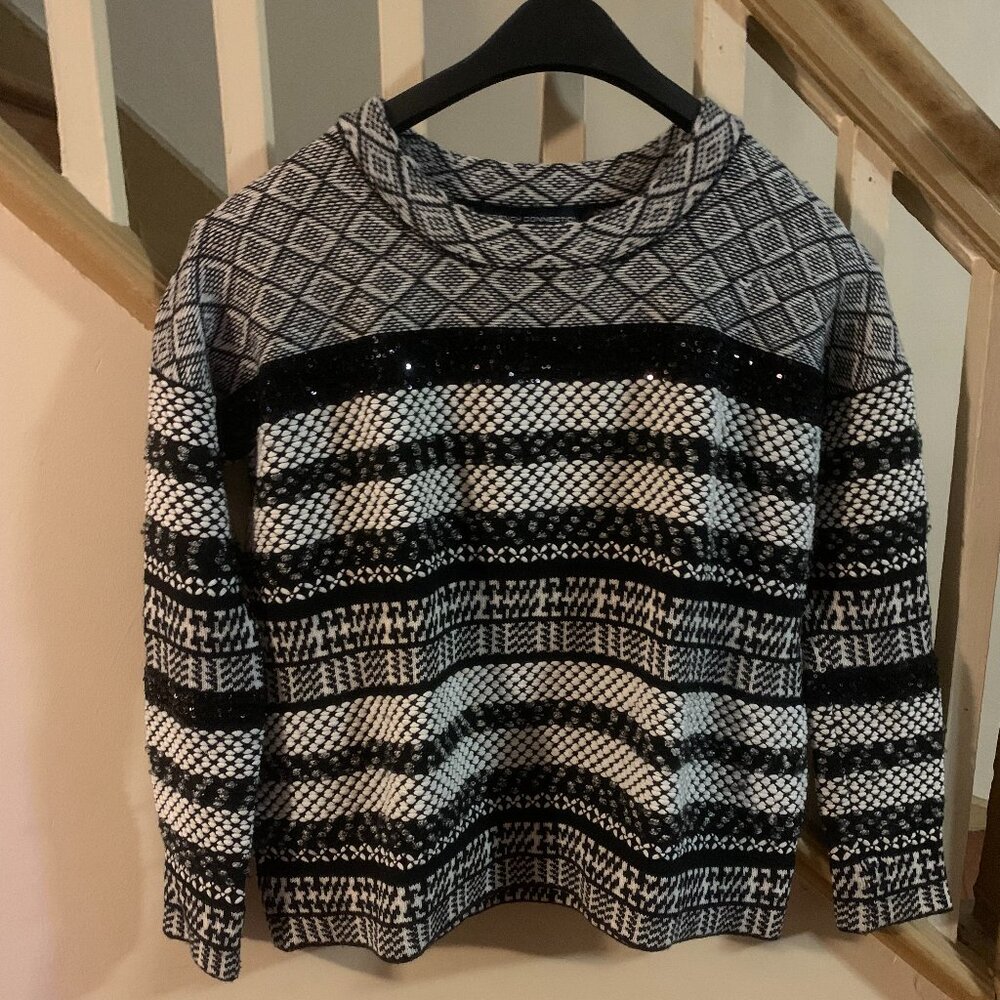 Striped Sweater with Sequins